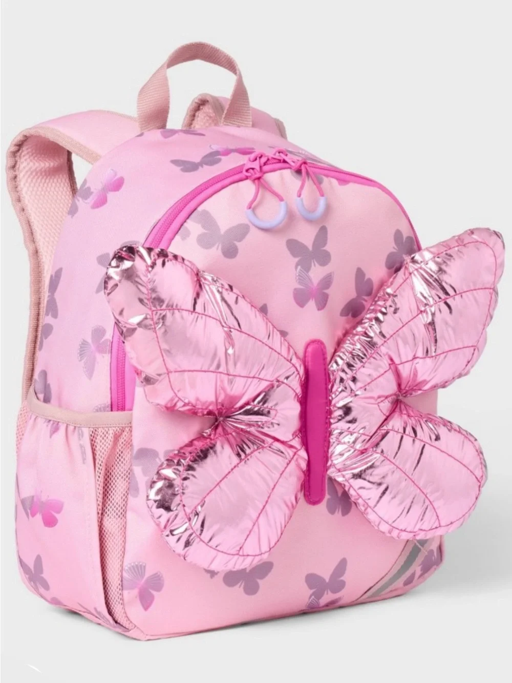 Rose Dusty Red Pink Butterfly Kids Backpack with Shiny Wings